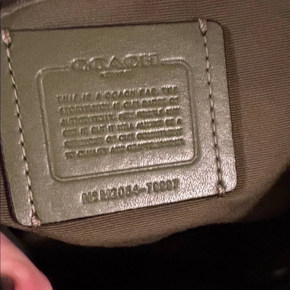 Coach Prairie Olive Green Pebbled Leather Shoulder Tote M2054-79997 - Picture 11 of 13